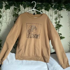 Brown crew neck